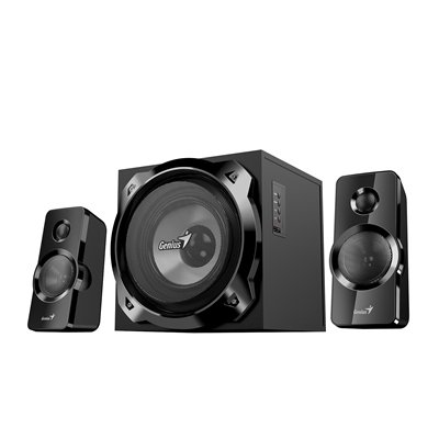 <ul><li>Speaker System: 2.1</li><li>Power Connection: UK Mains</li><li>Audio Input: 3.5mm</li><li>Output Power: 50W</li><li>Colour: Black</li><li>Packaging: Retail</li></ul>