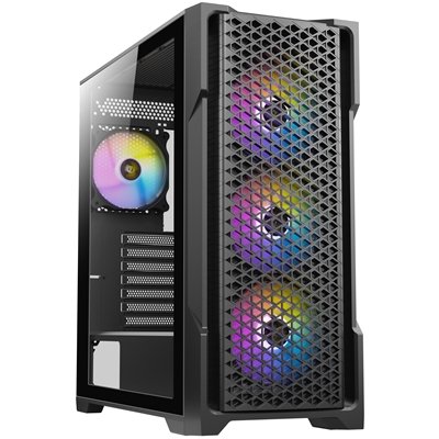 <ul><li>Form Factor: Mid Tower</li><li>Motherboard Support: ATX</li><li>PSU Included: None</li><li>Case Colour: Black</li><li>LED Colour: Addressable RGB</li><li>USB 3.0: 1</li><li>Side Panel: Tempered Glass</li></ul>