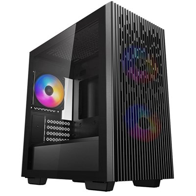 <ul><li>Form Factor: Micro Tower</li><li>Motherboard Support: Micro ATX</li><li>PSU Included: None</li><li>Case Colour: Black</li><li>LED Colour: RGB</li><li>USB 3.0: 1</li><li>Side Panel: Tempered Glass</li></ul>