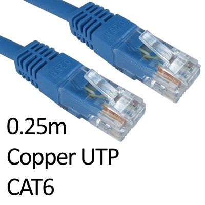 <ul><li>Connection A: RJ45 (M) CAT6</li><li>Connection B: RJ45 (M) CAT6</li><li>Length: 0.25m</li><li>Colour: Blue</li></ul>