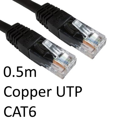 <ul><li>Connection A: RJ45 (M) CAT6</li><li>Connection B: RJ45 (M) CAT6</li><li>Length: 0.5m</li><li>Colour: Black</li></ul>