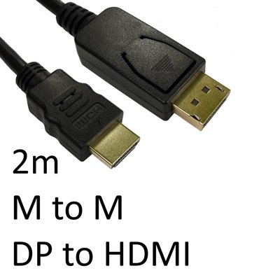 <ul><li>Connection A: DisplayPort (M)</li><li>Connection B: HDMI (M)</li><li>Length: 2m</li><li>Colour: Black</li></ul>