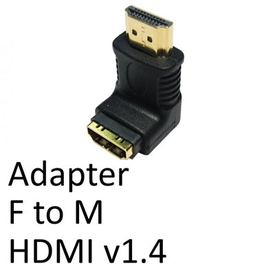<ul><li>Connection A: HDMI (F)</li><li>Connection B: HDMI (M)</li><li>Length: Adapter</li><li>Colour: Black</li></ul>