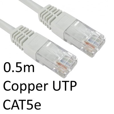 <ul><li>Connection A: RJ45 (M) CAT5e</li><li>Connection B: RJ45 (M) CAT5e</li><li>Length: 0.5m</li><li>Colour: White</li></ul>