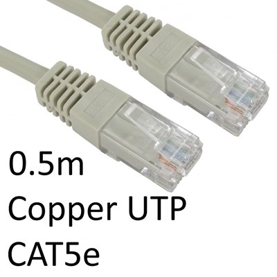 <ul><li>Connection A: RJ45 (M) CAT5e</li><li>Connection B: RJ45 (M) CAT5e</li><li>Length: 0.5m</li><li>Colour: Grey</li></ul>
