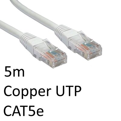 <ul><li>Connection A: RJ45 (M) CAT5e</li><li>Connection B: RJ45 (M) CAT5e</li><li>Length: 5m</li><li>Colour: White</li></ul>