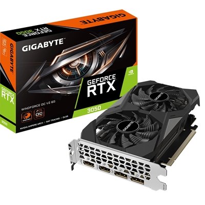 <ul><li>Chipset Manufacturer: Nvidia</li><li>Chipset Series: RTX</li><li>Chipset: RTX3050</li><li>Form Factor: ATX</li><li>Memory: 6GB</li><li>Fans: 2</li><li>RGB: No</li></ul>