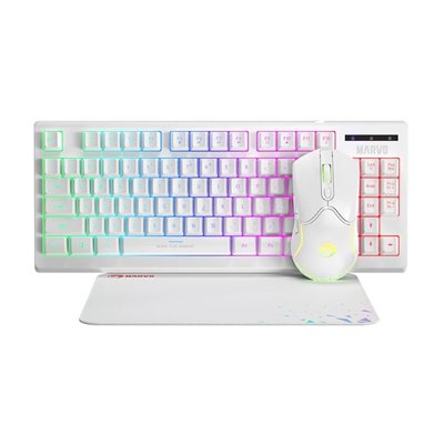 <ul><li>Connection: USB</li><li>Colour: White</li><li>LED Colour: 3 Colour LED</li><li>Additional Products: Mouse Pad</li><li>Packaging: Retail</li></ul>