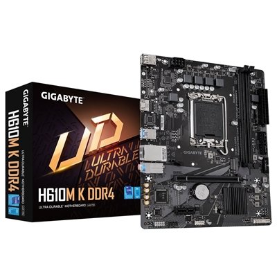 <ul><li>Socket: 1700</li><li>CPU Compatibility: Intel 12th/13th/14th Gen</li><li>Chipset: Intel H610</li><li>Form Factor: Micro ATX</li><li>Memory Slots: DDR4 - 2 Slots</li><li>M.2 Compatibility: PCIe 3</li><li>USB C Header: No</li></ul>