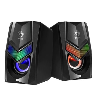 <ul><li>Speaker System: 2.0</li><li>Power Connection: USB</li><li>Audio Input: 3.5mm</li><li>Output Power: 6W</li><li>Colour: Black with RGB Lighting</li><li>Packaging: Retail</li></ul>
