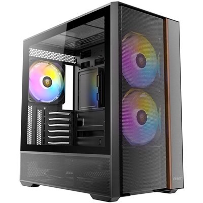 <ul><li>Form Factor: Mid Tower</li><li>Motherboard Support: ATX</li><li>PSU Included: None</li><li>Case Colour: Black</li><li>LED Colour: None</li><li>USB 3.0: 2</li><li>Side Panel: Tempered Glass</li></ul>