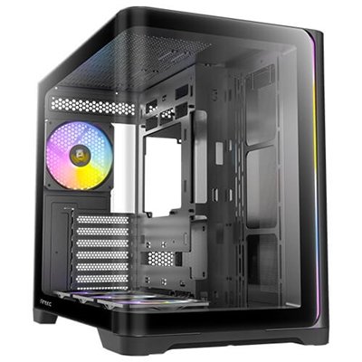 <ul><li>Form Factor: Mid Tower</li><li>Motherboard Support: ATX</li><li>PSU Included: None</li><li>Case Colour: Black</li><li>LED Colour: RGB</li><li>USB 3.0: 2</li><li>Side Panel: Panoramic Tempered Glass</li></ul>