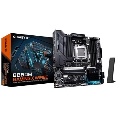<ul><li>Socket: AM5</li><li>CPU Compatibility: AMD Ryzen 9000/8000/7000</li><li>Chipset: AMD B850</li><li>Form Factor: Micro ATX</li><li>Memory Slots: DDR5 - 4 Slots</li><li>M.2 Compatibility: PCIe 5 / PCIe 4 / PCIe 3</li><li>Wi-Fi: Yes</li></ul>